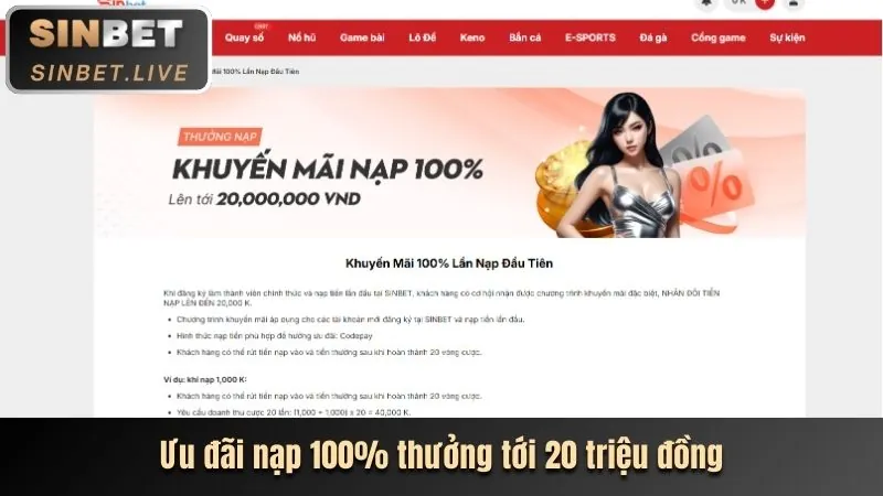Thưởng Nạp Lần Đầu Thể Thao NH88